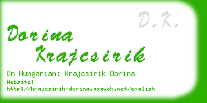 dorina krajcsirik business card